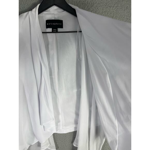 Metaphor White Draped‎ Waterfall Open Jacket Women’s XS Lightweight Blazer - Picture 7 of 11